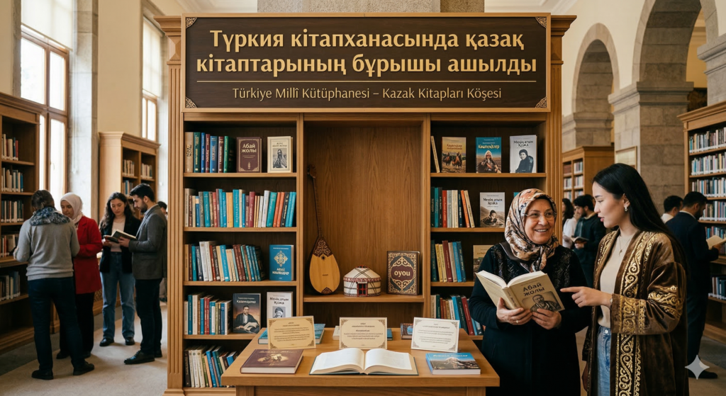 Түркия кітапханасында қазақ кітаптарының бұрышы ашылды